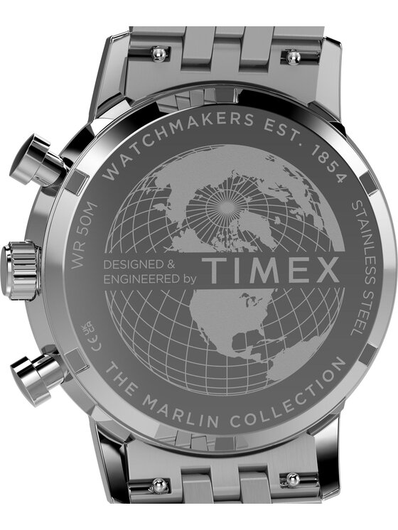 Timex Timex Zegarek TW2Y66500 Srebrny
