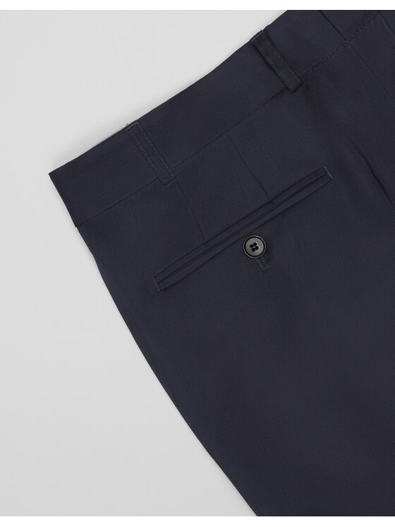 Borgio Borgio Spodnie garniturowe albino Granatowy Slim Fit