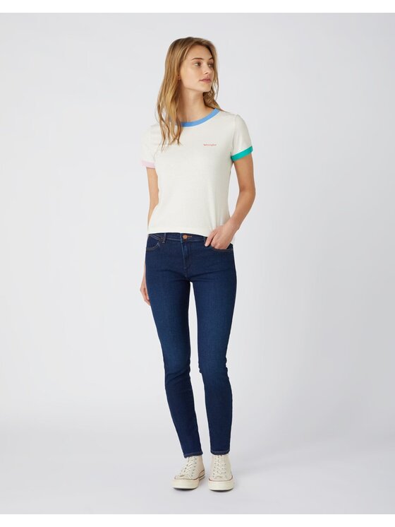 Wrangler Wrangler Jeansy SKINNY Niebieski Skinny Fit