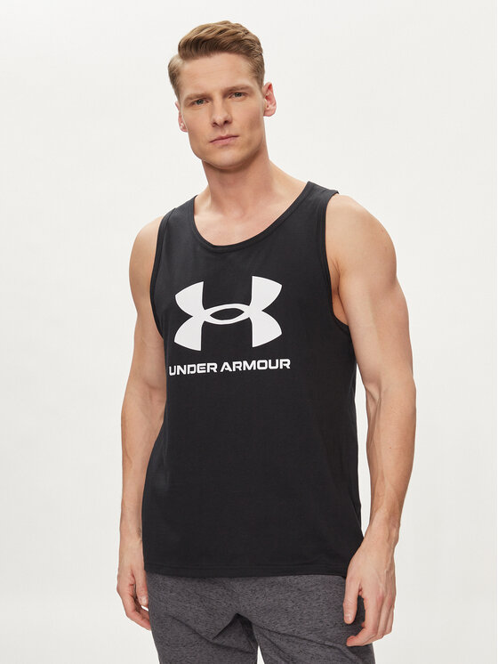 Under Armour Under Armour Tank top Ua Sportstyle Logo Tank 1382883-001 Černá Loose Fit