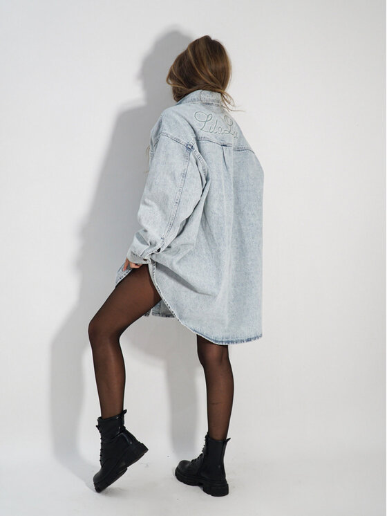 LilaLou LilaLou Jeansová bunda Jack Modrá Oversize