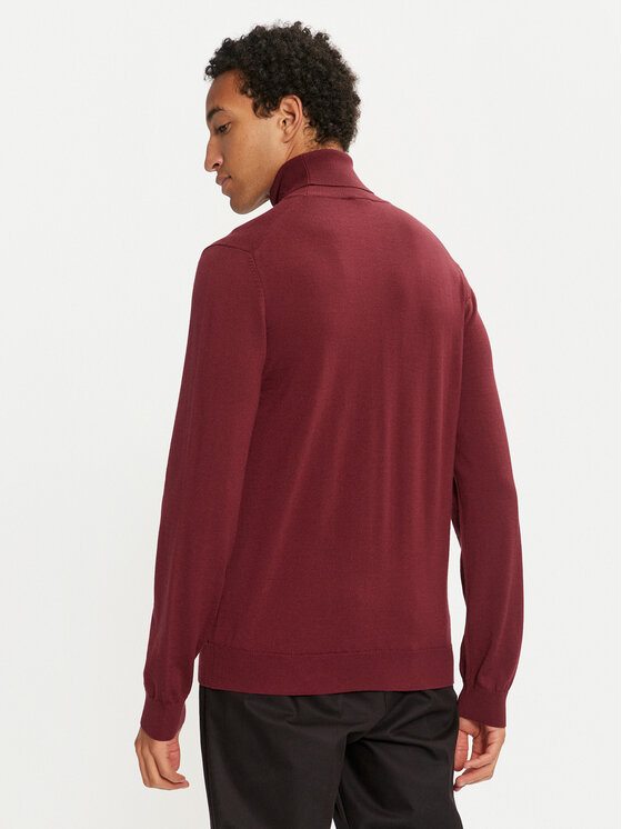 HUGO Hugo Krekls ar augstu apkakli San Thomas-M 50474174 Bordo Slim Fit