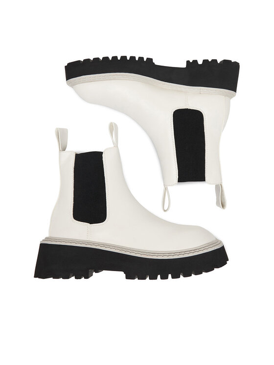 DeeZee DeeZee Gležnjarji Chelsea 88167 1-WHITE PU Bela