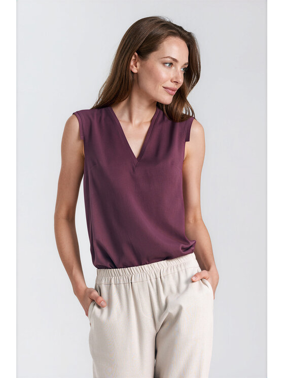 NIFE NIFE Blúzka B238 Fialová Relaxed Fit