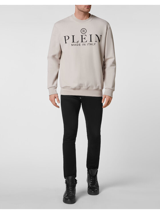 PHILIPP PLEIN PHILIPP PLEIN Mikina 463 Béžová Regular Fit