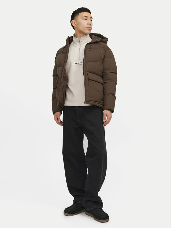 Jack&Jones Jack&Jones Majica dugih rukava Vesterbro 12241777 Bež Relaxed Fit