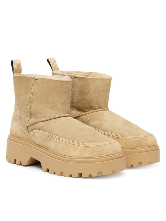 Tommy Hilfiger Tommy Hilfiger Snehule Real Shearling Pullon FW0FW08997 Béžová