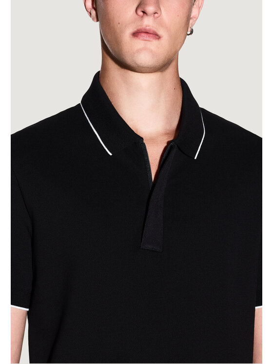 Armani Exchange Armani Exchange Polo XM001285 AF10366 UC001 Crna Slim Fit