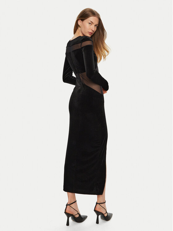 Undress Code Undress Code Koktejlové šaty Velvet Sky 732 Čierna Slim Fit