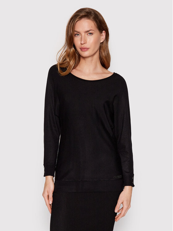 Guess Guess Džemper Adele W2YR34 Z2V62 Crna Regular Fit