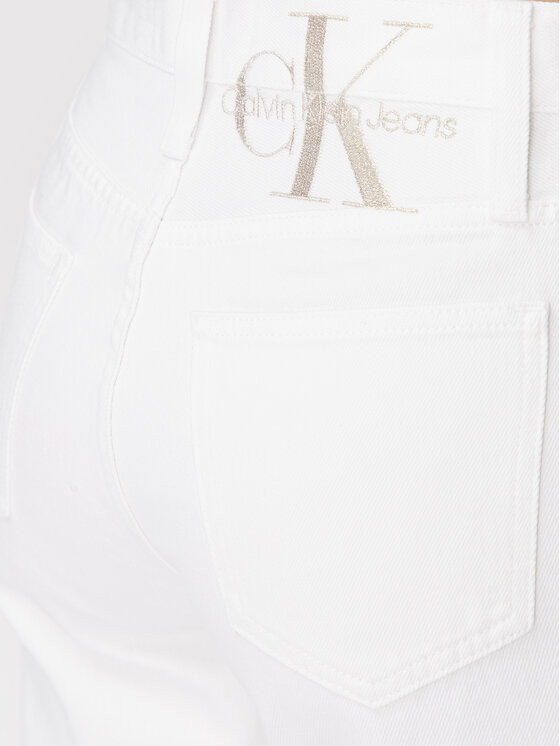 Calvin Klein Jeans Calvin Klein Jeans Jeansy J20J218514 Bílá Mom Fit