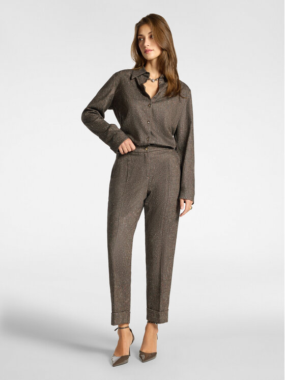 Elena Mirò Elena Mirò Spodnie materiałowe P078P200635N001 Brązowy Regular Fit