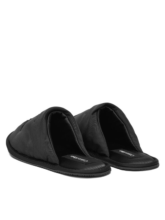 Calvin Klein Jeans Calvin Klein Jeans Тапочки Slipper Satin Moire YW0YW02053 Чорний