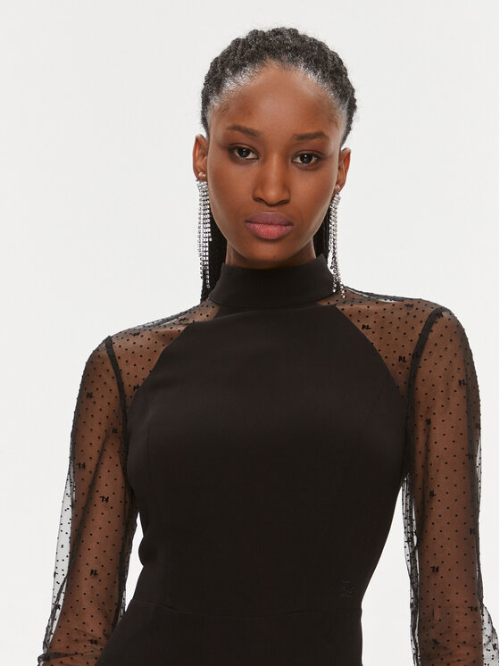 KARL LAGERFELD KARL LAGERFELD Kokteilikleit 240W1303 Must Slim Fit