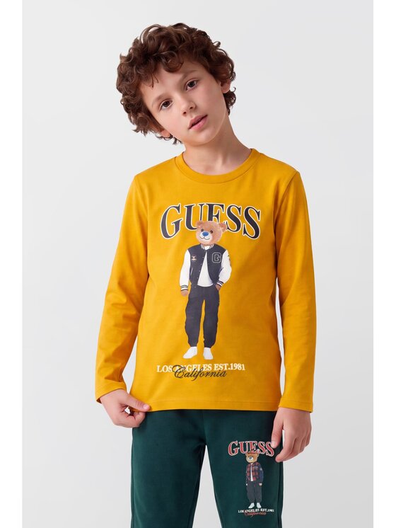 Guess Kids Guess Kids T-Shirt 184439 Pomarańczowy Classic Fit