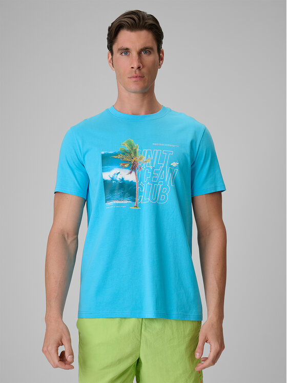 4F 4F T-shirt SUMMER CODE Blu Regular Fit