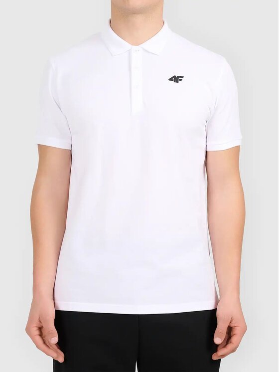 4F 4F Polo Z-0771-2-A Biały Regular Fit