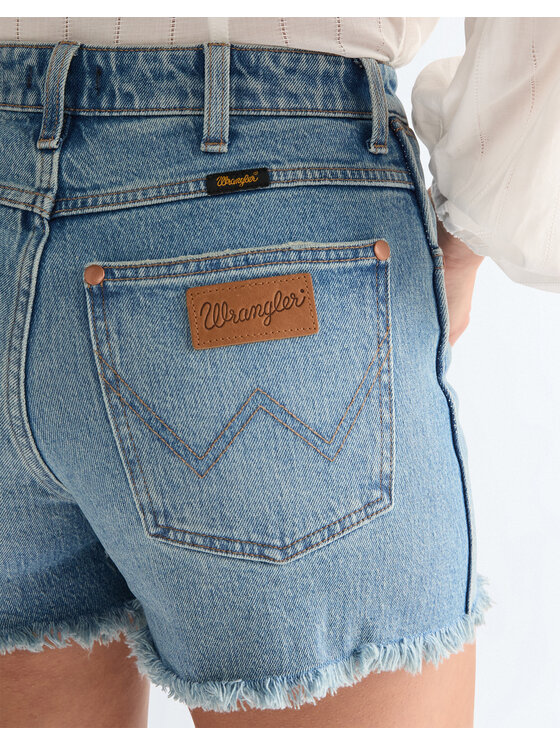 Wrangler Wrangler Szorty jeansowe COWBOY SHORT 3 INCH Niebieski Loose Fit