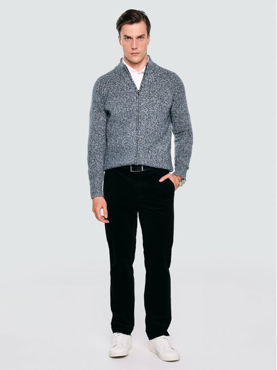 BIG STAR BIG STAR Chinosy TREVIS Czarny Slim Fit