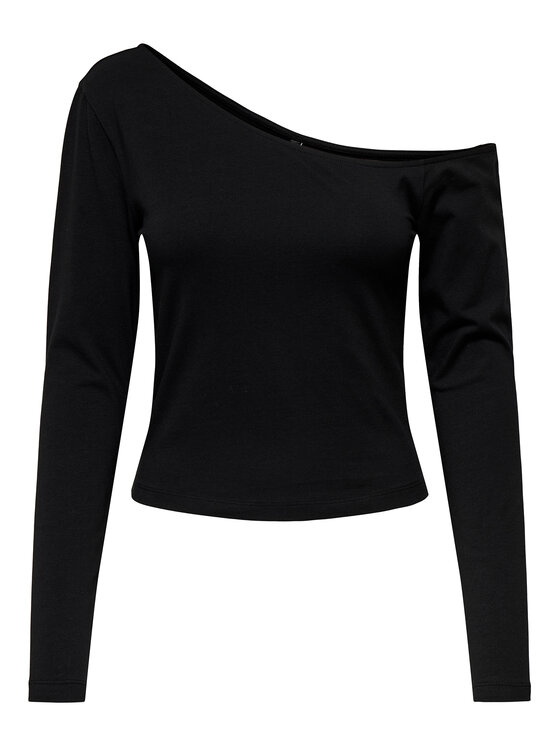 ONLY ONLY Bluză Live Love 15344398 Negru Slim Fit