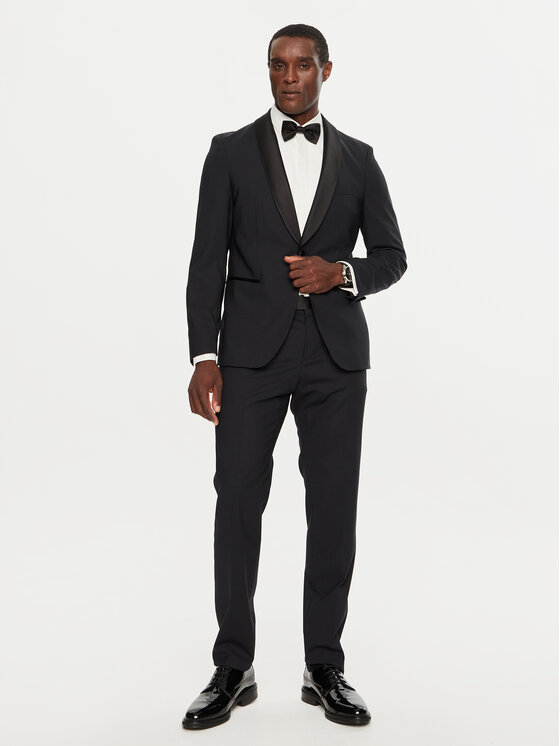 Boss Oblek H-Houston 50528109 Čierna Slim Fit
