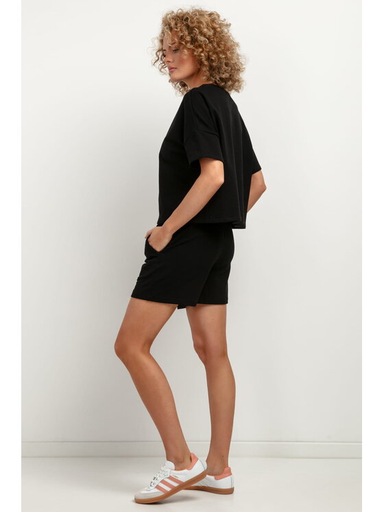 Tessita Tessita Szorty T385 Czarny Straight Leg