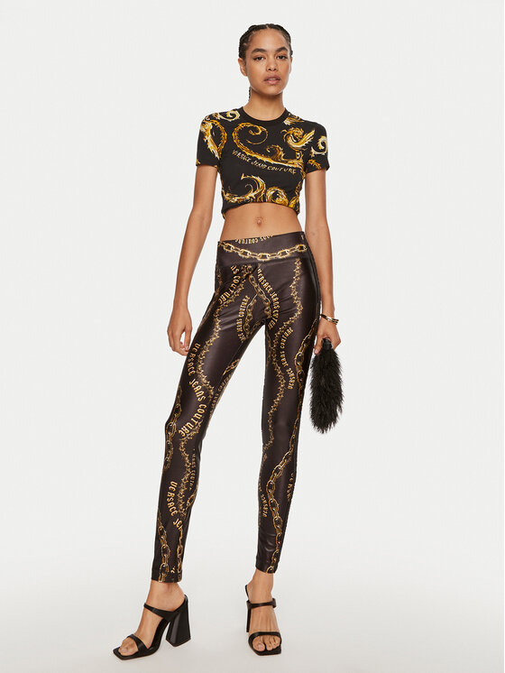 Versace Jeans Couture Versace Jeans Couture Marškinėliai 77HAH608 JS409 Juoda Slim Fit