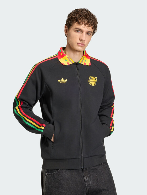 adidas adidas Kurtka wielofunkcyjna Jamaica x Bob Marley Away Anthem Jacket Czarny Regular Fit