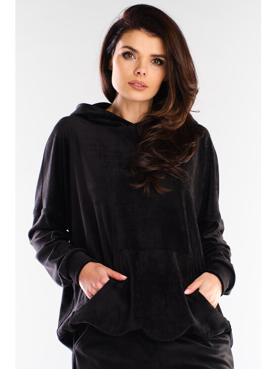 Awama Awama Bluza A420 Czarny Basic Fit