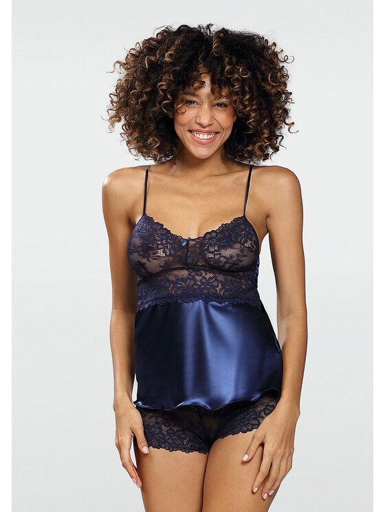 DKaren Lingerie DKaren Lingerie Komplet bielizny Alexandra Granatowy Classic Fit
