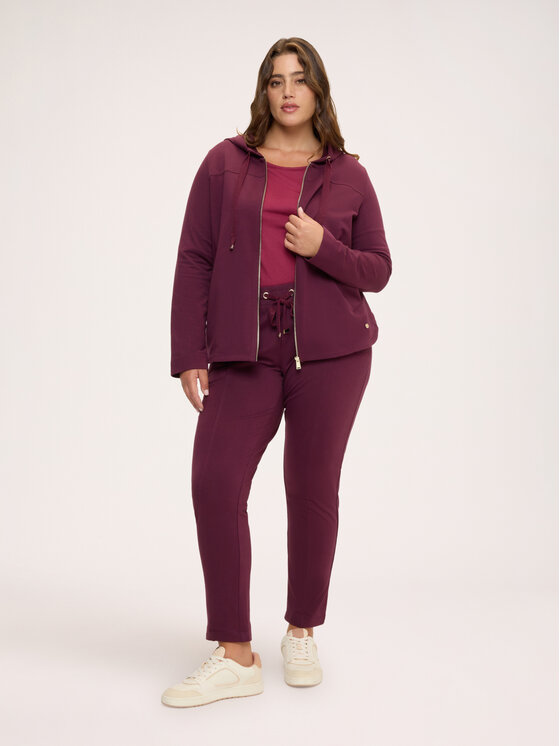 Fiorella Rubino Fiorella Rubino Bluza G894L009257N036 Bordowy Over Fit