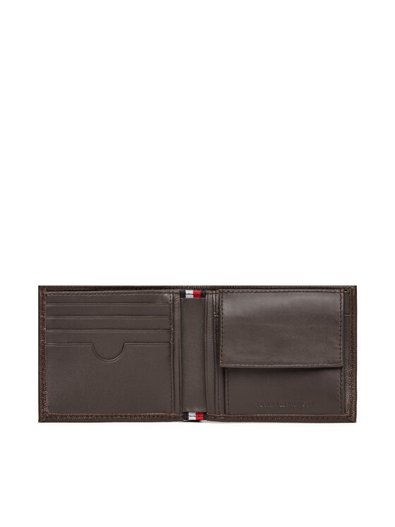 Tommy Hilfiger Tommy Hilfiger Velika moška denarnica Th Flag Cc And Coin AM0AM13519 Rjava