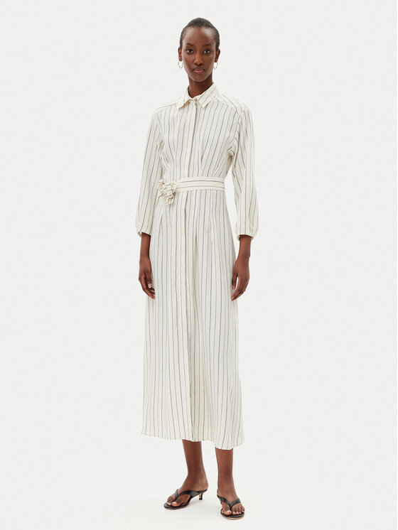 Marella Marella Рокля тип риза Denis 2513221111200 Бял Regular Fit