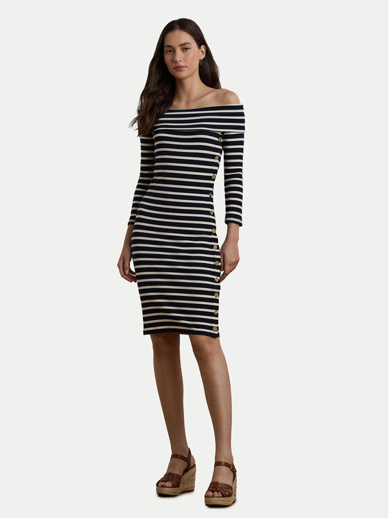 LAUREN RALPH LAUREN LAUREN RALPH LAUREN Vsakodnevna obleka 250957718001 Mornarsko modra Slim Fit