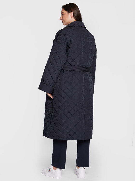 Tommy Hilfiger Curve Tommy Hilfiger Curve Pārejas mētelis Cry WW0WW36458 Tumši zils Relaxed Fit