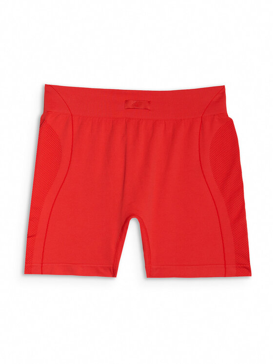 4F 4F Legginsy TRAINING SEAMLESS Czerwony Slim Fit