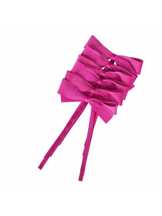 Roseberry Home Roseberry Home Obrączka na serwetki kokardka Fuchsia Różowy