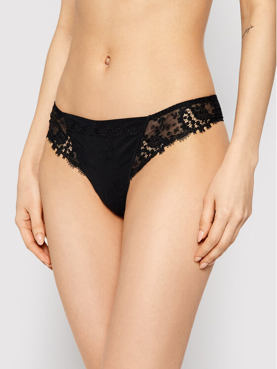 Simone Pérèle Simone Pérèle Chilot tanga Wish 12B710 Negru