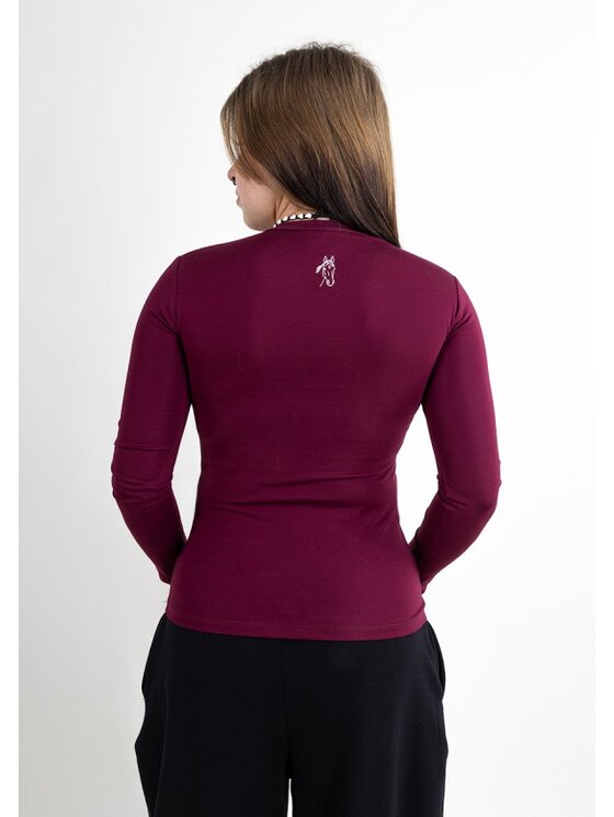 DKaren Sport DKaren Sport Bluzka EQ32 Bordowy Classic Fit