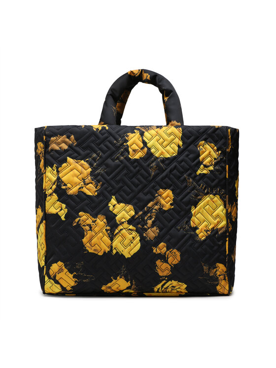 Tommy Hilfiger Tommy Hilfiger Ročna torba Flow Tote Floral AW0AW14380 Črna