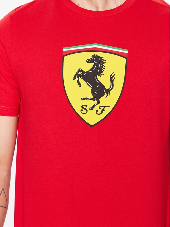 Puma Puma T-Shirt Scuderia Ferrari Big Shield 538175 Czerwony Regular Fit