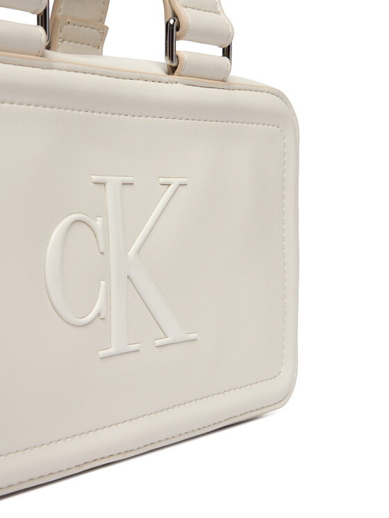 Calvin Klein Calvin Klein Kabelka Bold Ck Elongated Mini Tote LV04F3411G Bílá