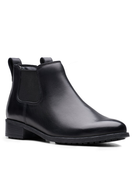 Clarks Clarks Μποτάκια με λάστιχο Havisham Top 26178715 Μαύρο