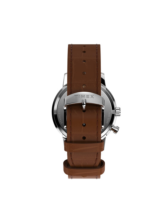 Timex TW2W51000 Marlin Moon Phase – Orologio Uomo Multifunzione Con Fase Lunare, Pelle Marrone, Vetro Minerale