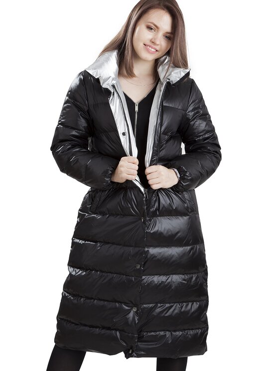 Perso Perso Płaszcz zimowy BLH201026F Czarny Regular Fit