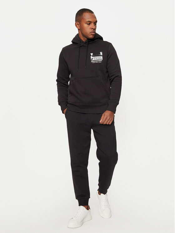 Calvin Klein Jeans Calvin Klein Jeans Μπλούζα Subway Sign J30J326880 Μαύρο Regular Fit