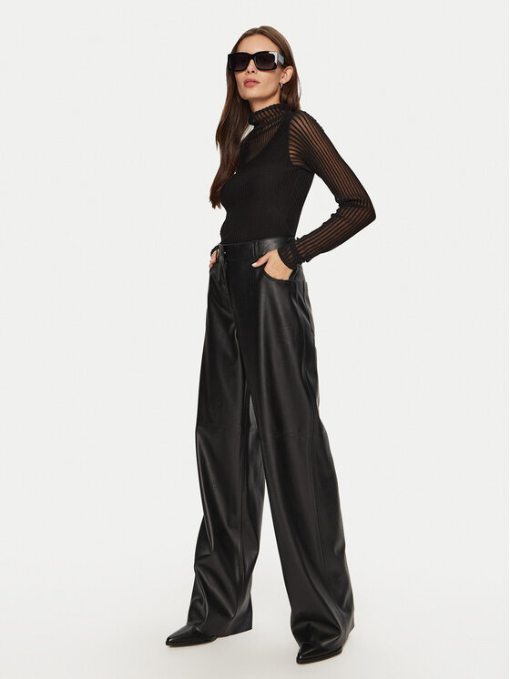 HUGO Hugo Поло Serani 50522572 Черен Slim Fit