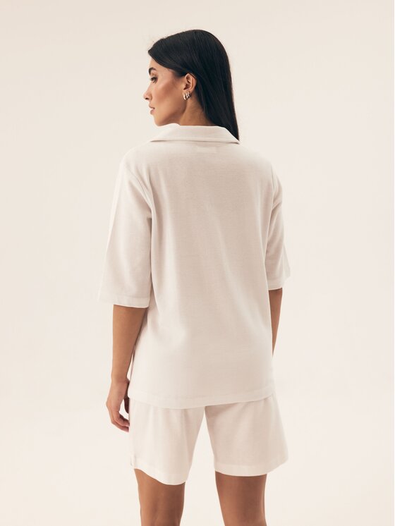 Henderson Henderson Komplet koszula i spodnie materiałowe 43348 Biały Regular Fit