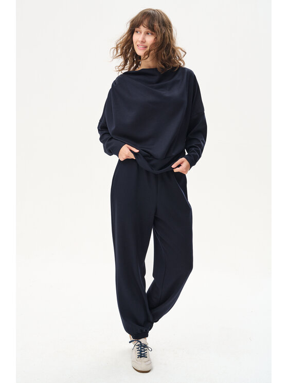 blue shadow blue shadow Spodnie materiałowe Tracy Granatowy Regular Fit
