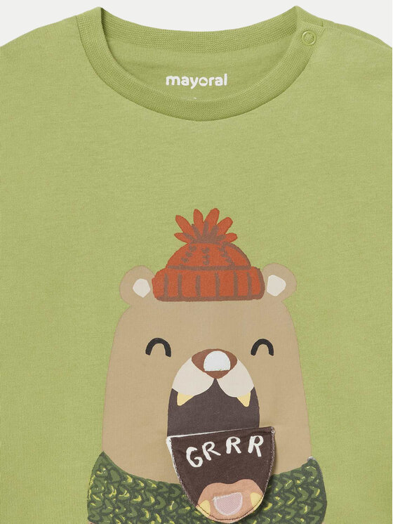 Mayoral Mayoral Μπλουζάκι 2035 Πράσινο Regular Fit